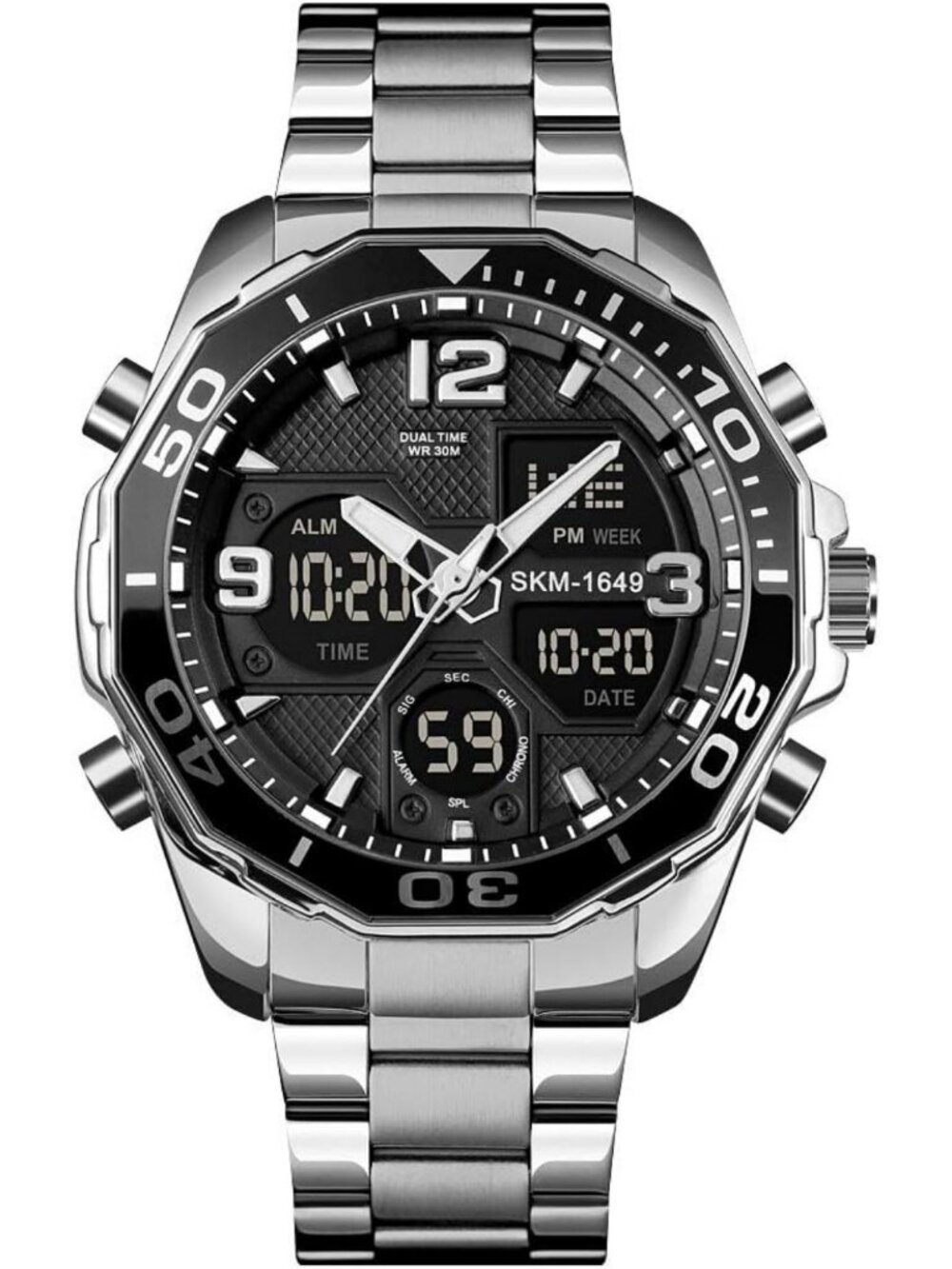 Stylish Waterproof Men's Digital Analog Wrist Watch - Perfect for Everyday Wear